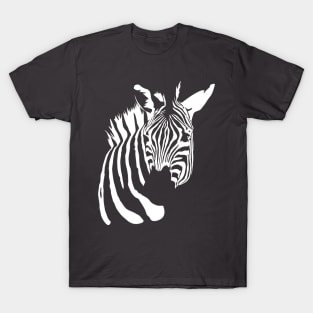 Zebra Negative Space T-Shirt T-Shirt